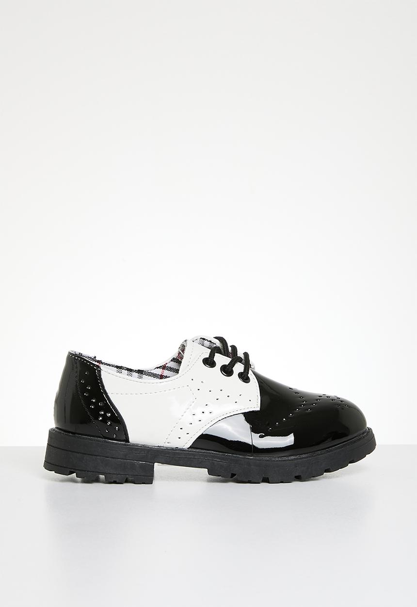 Pop Candy - Lace up shoes - black & white