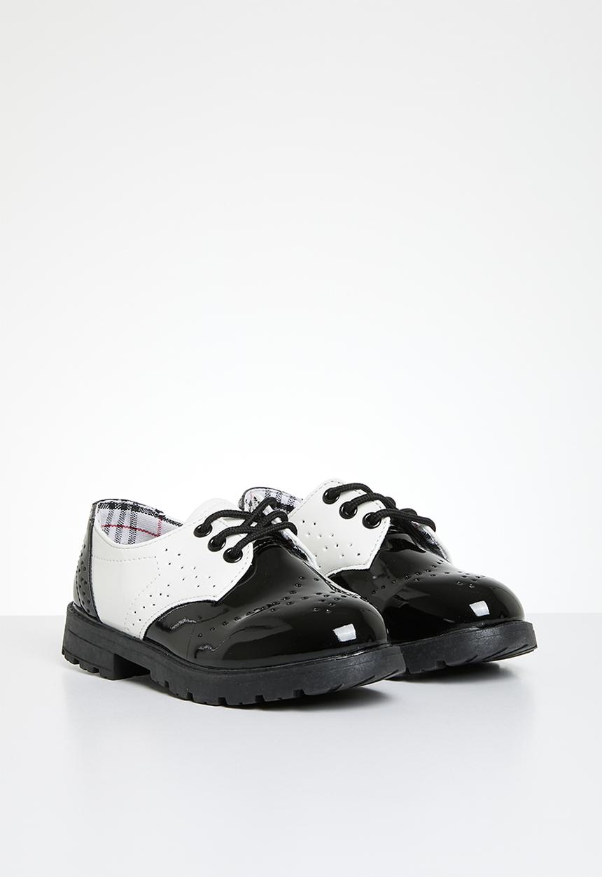 Pop Candy - Lace up shoes - black & white