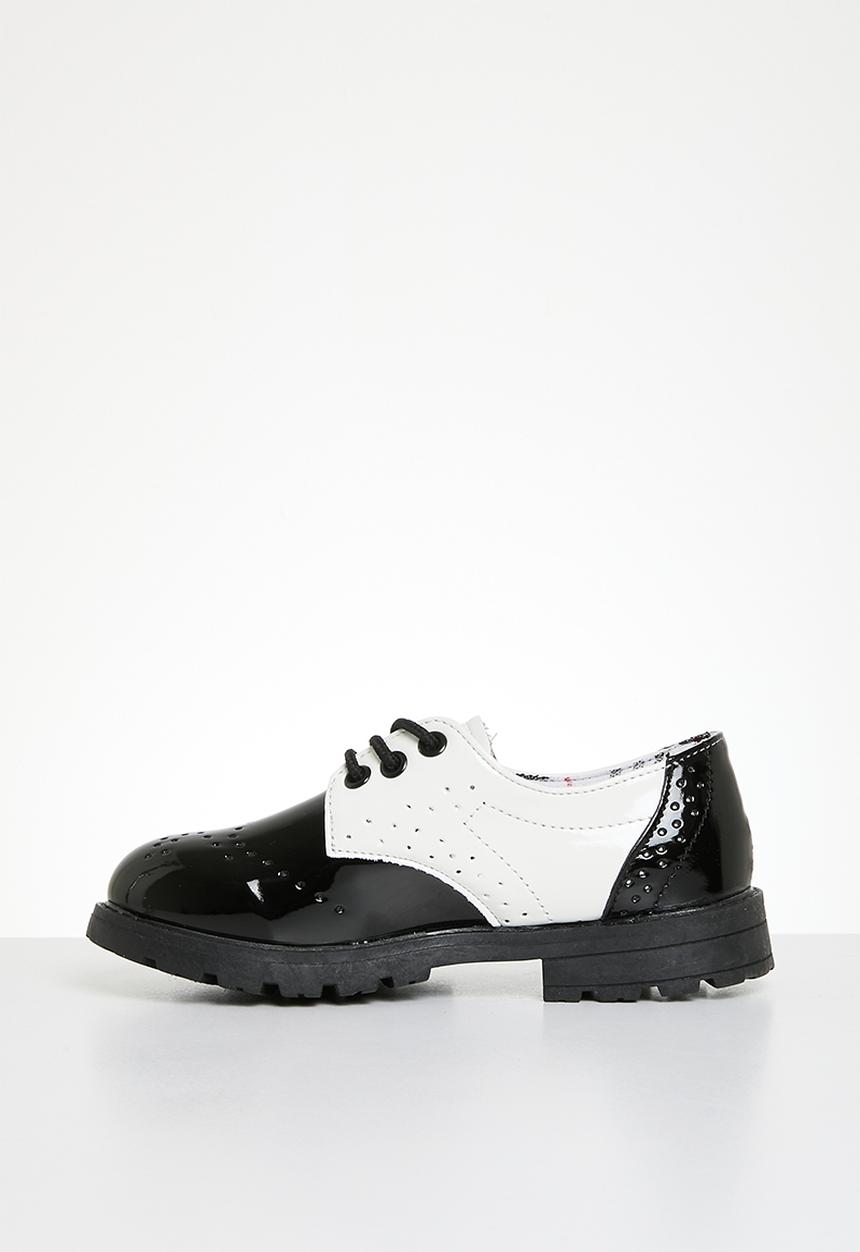 Pop Candy - Lace up shoes - black & white