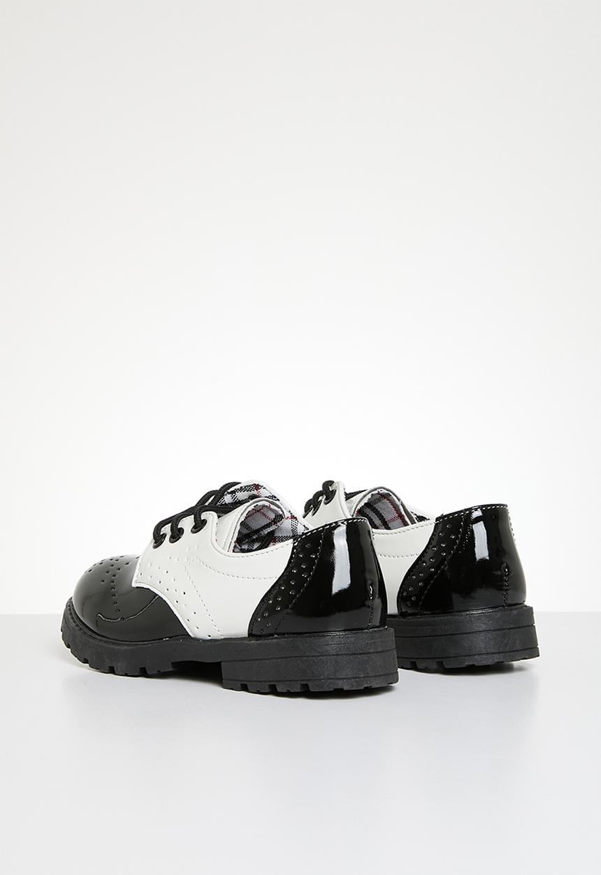 Pop Candy - Lace up shoes - black & white