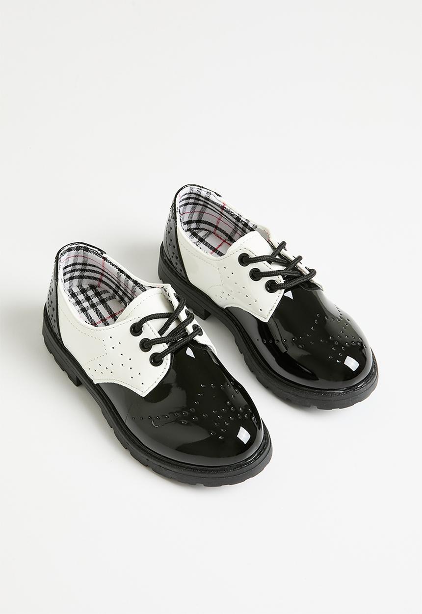 Pop Candy - Lace up shoes - black & white