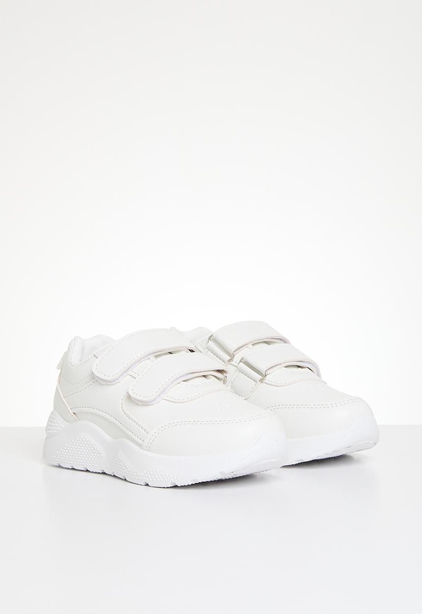 Pop Candy - Twin adjustable strap sneakers - white