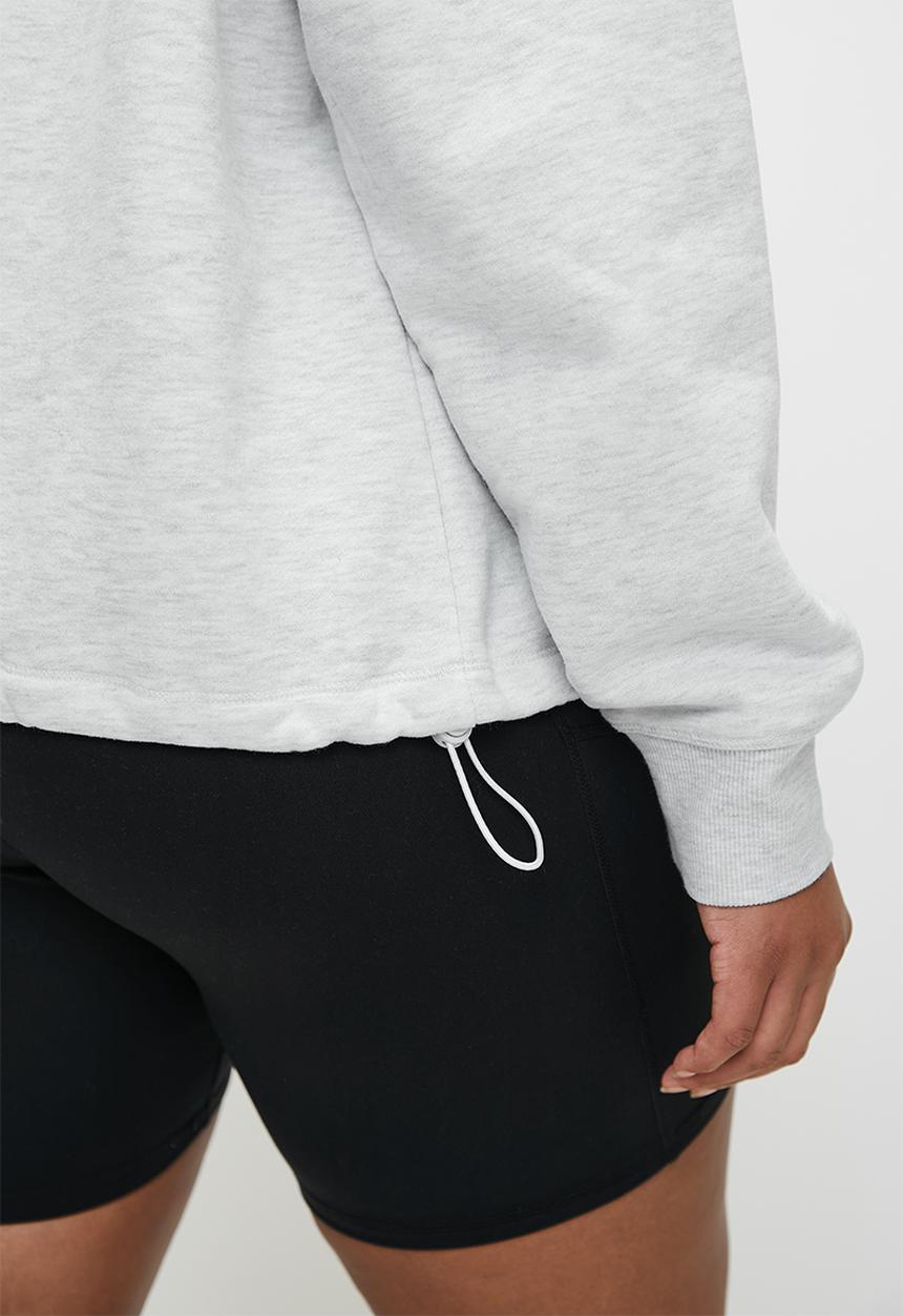 Cotton On - Plus Plush Rib Half Zip Jumper - Cloudy Grey Marle