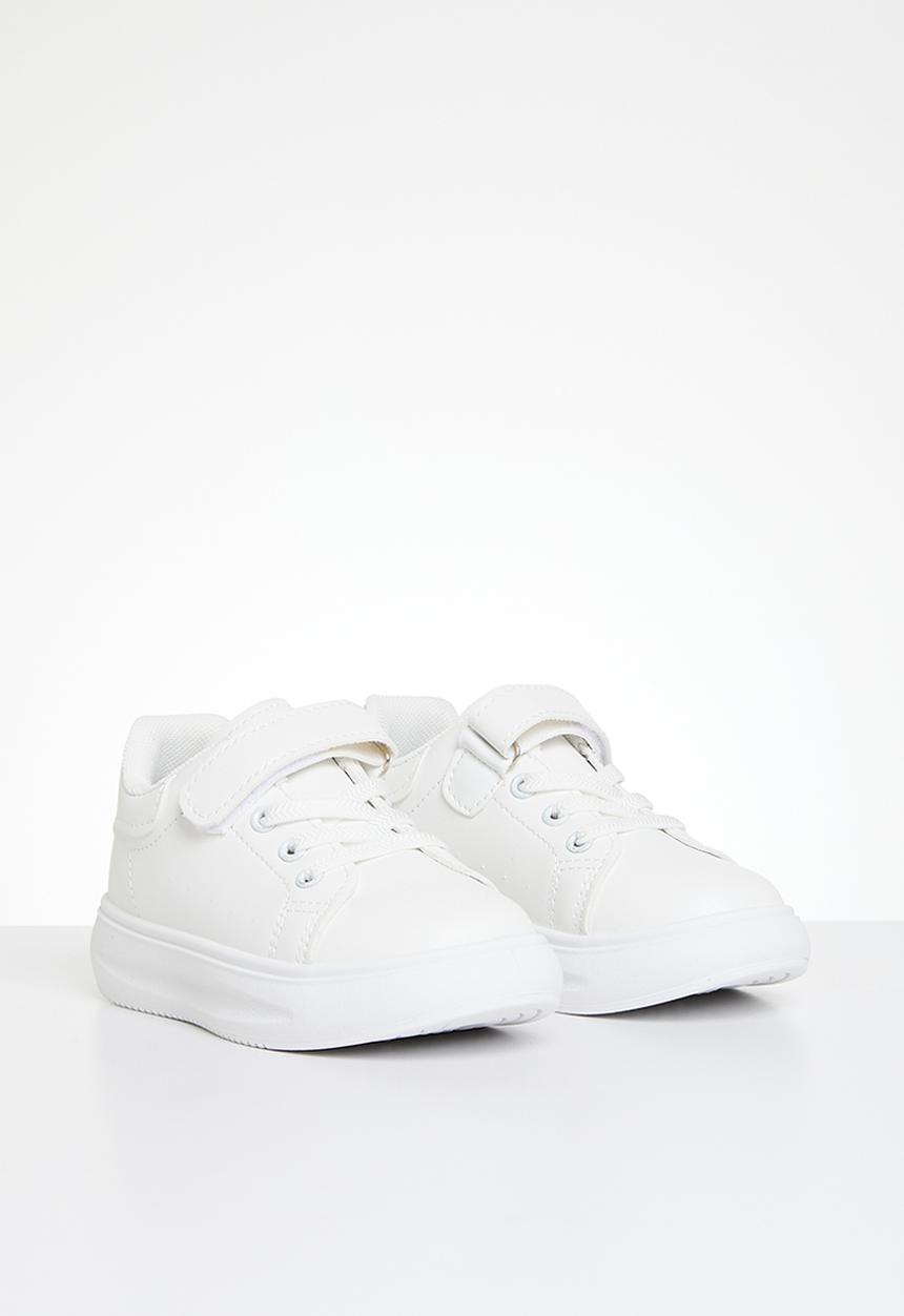 Pop Candy - Velcro & lace up sneakers - white