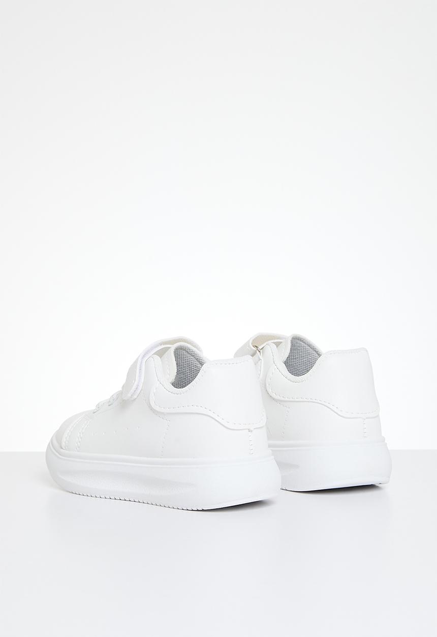 Pop Candy - Velcro & lace up sneakers - white