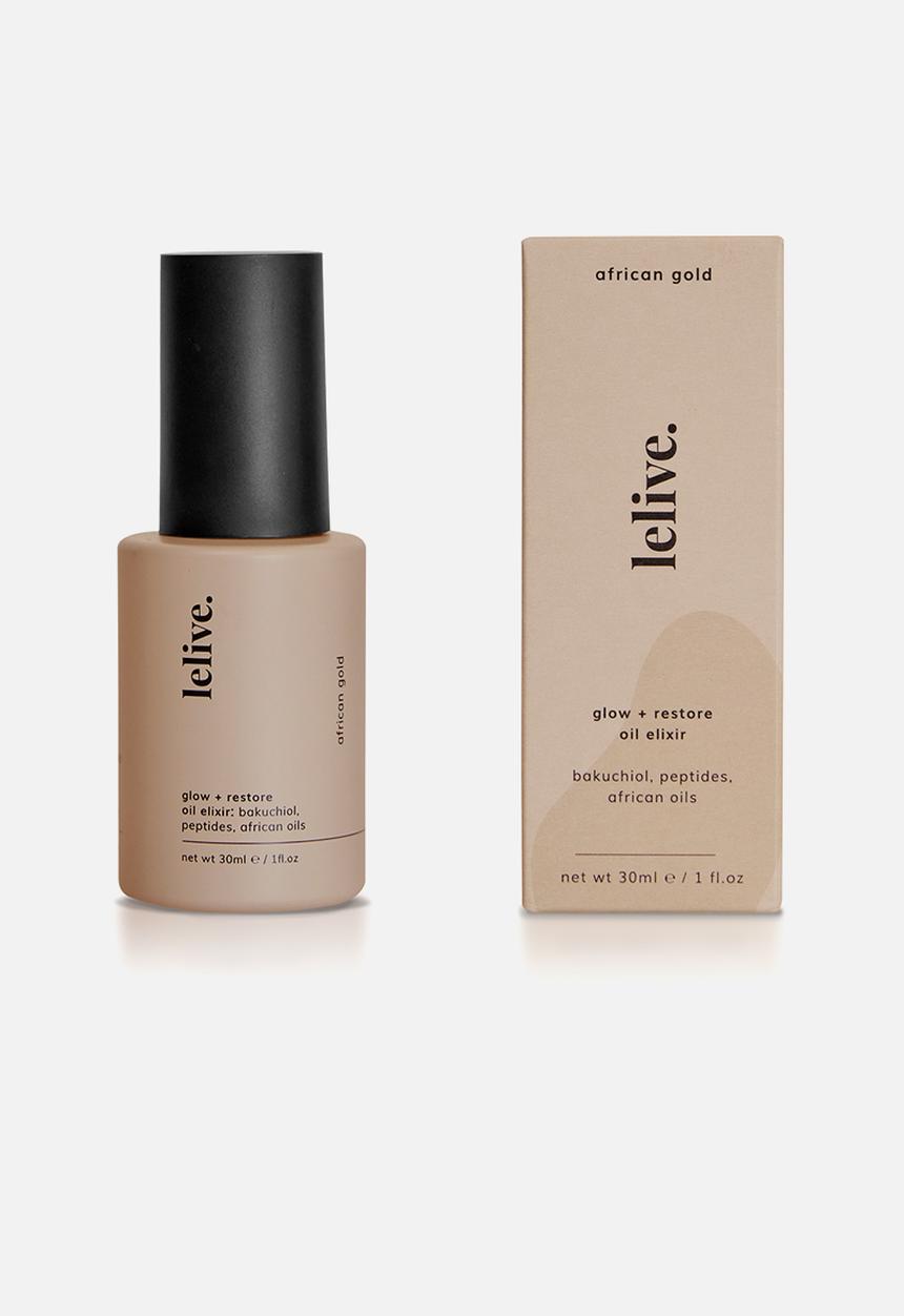 lelive. - african gold - glow + restore oil elixir