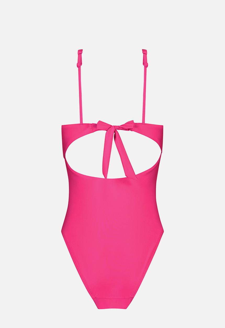 Hunkemoller - Naples U wire shaping swimsuit - hot pink