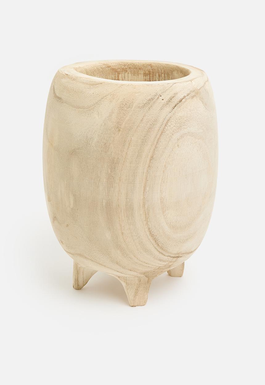 H&S - Paulownia wood planter - natural