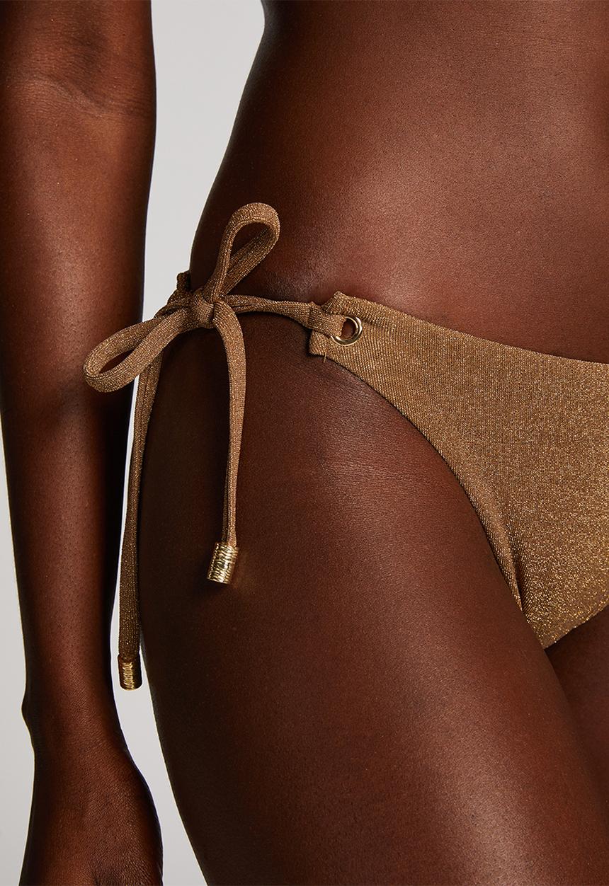 Hunkemoller - Goldie lurex cheeky t - gold