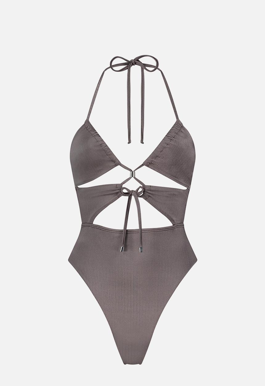 Hunkemoller - Luna shine cut out swimsuit - december sky