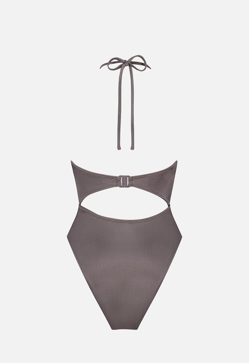 Hunkemoller - Luna shine cut out swimsuit - december sky