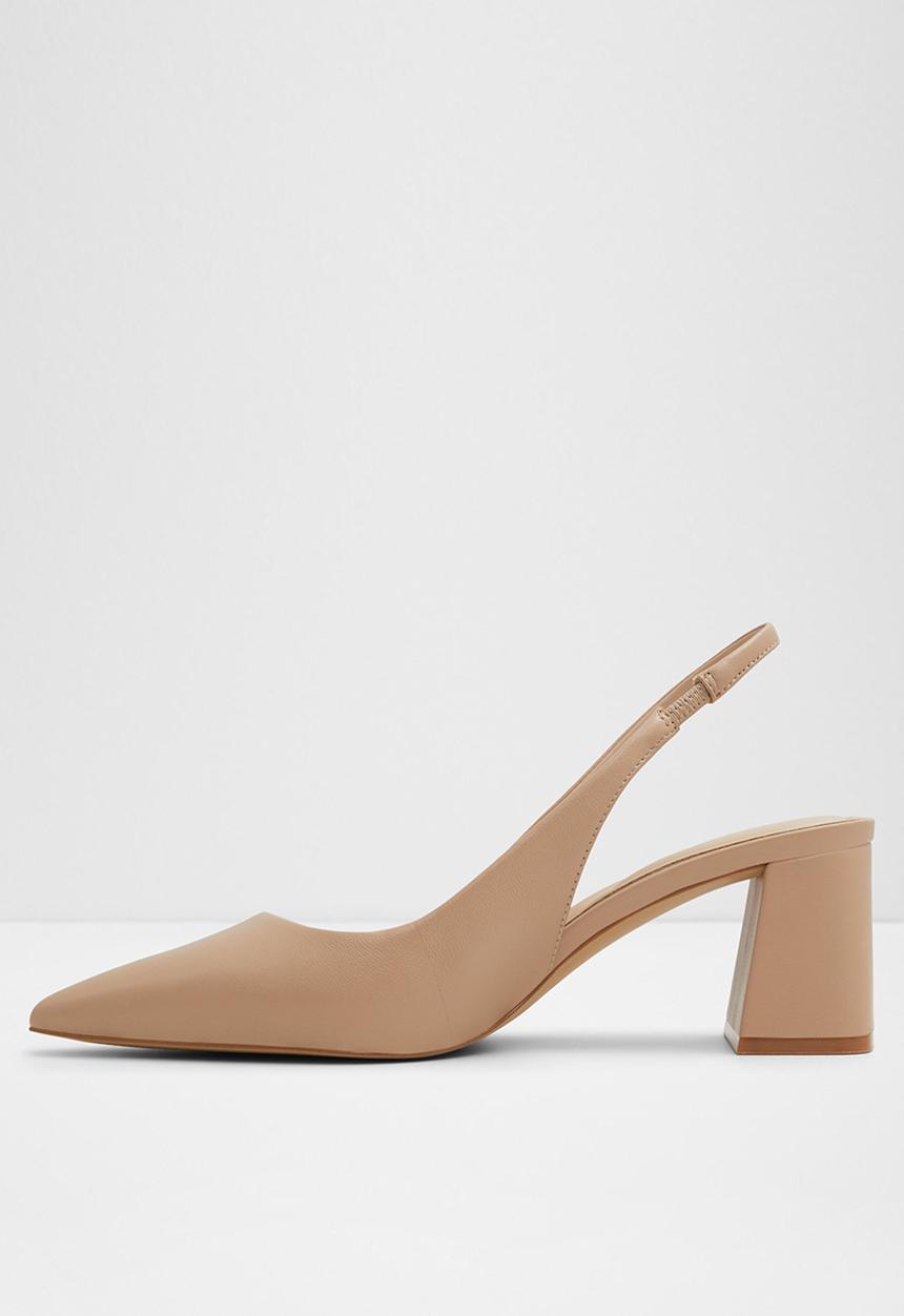 ALDO - Uliana leather block heel - beige