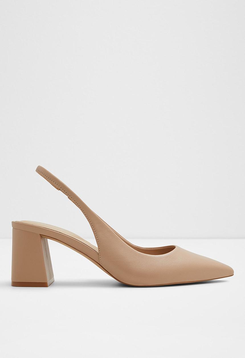 ALDO - Uliana leather block heel - beige