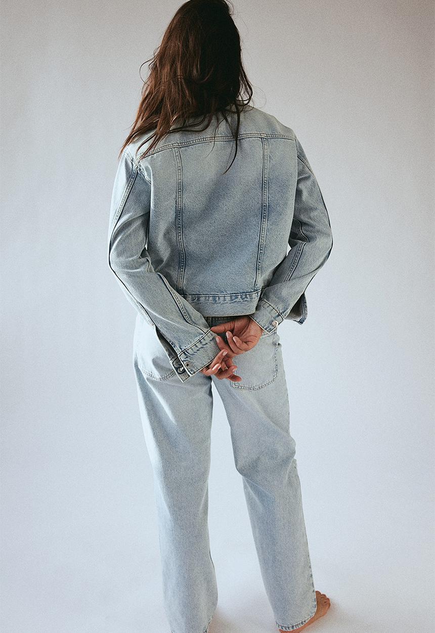 H&M - Short denim jacket - light denim blue
