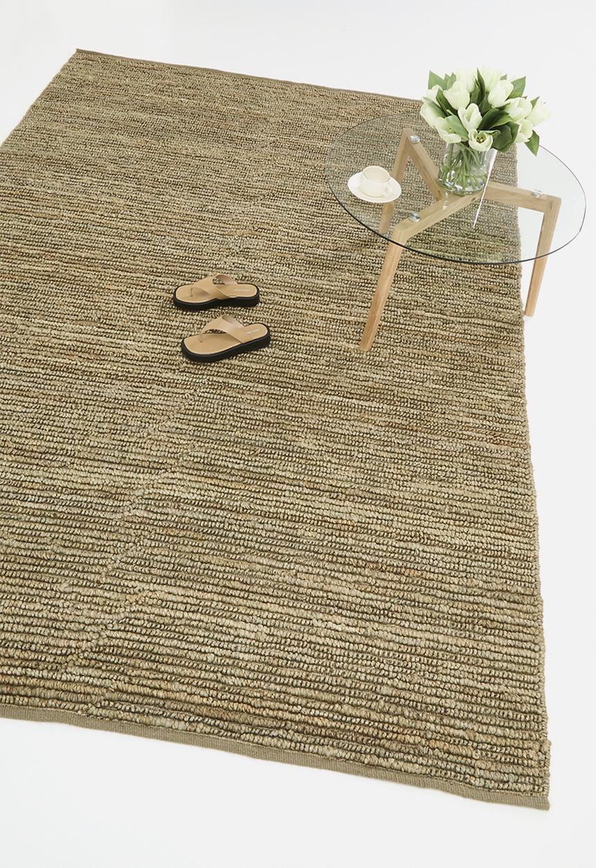 Sixth Floor - Hand Woven Chunky Jute Rug - Khaki