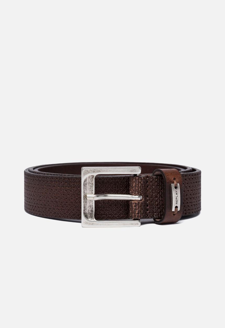 Replay - Douglas leather belt - fade tobacco