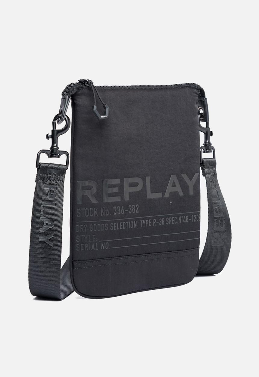 Replay - Crinkle nylon bag - black