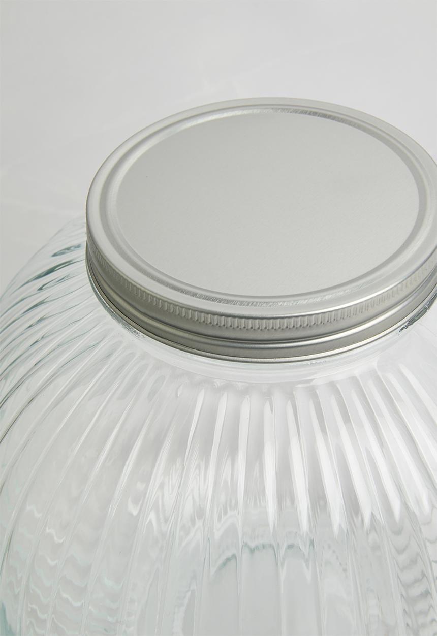 H&S - Ribbed drinks decanter - clear