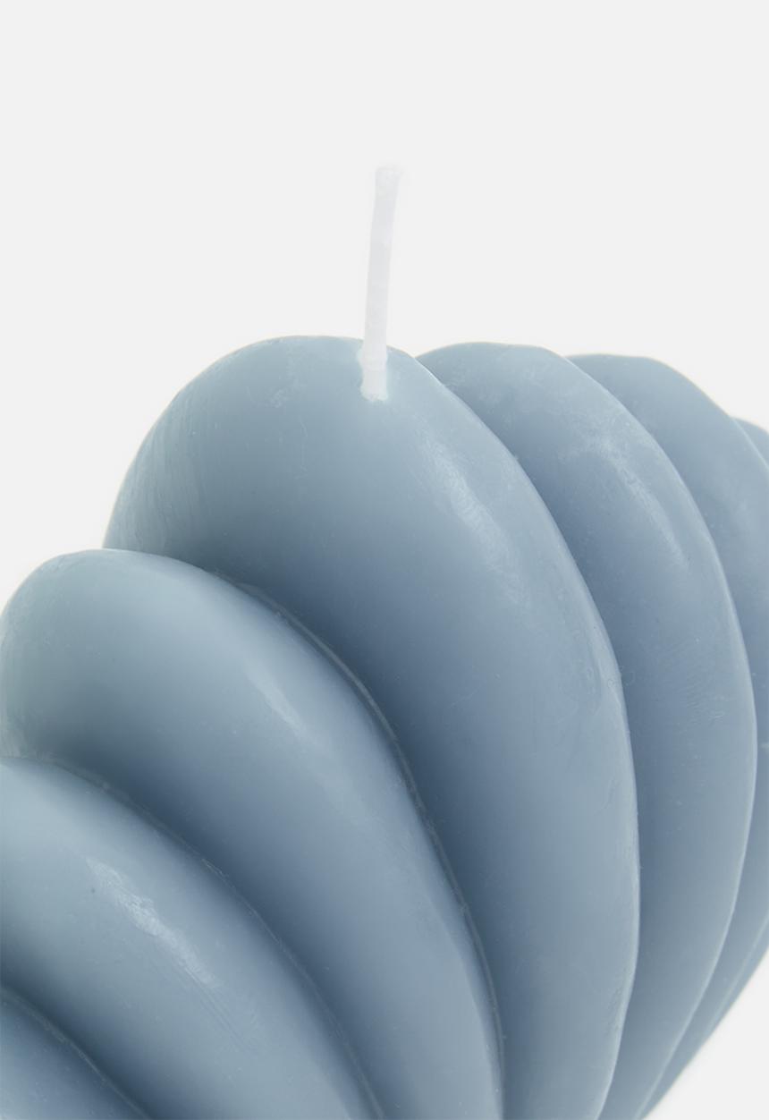 H&S - Scallop shell candle - blue