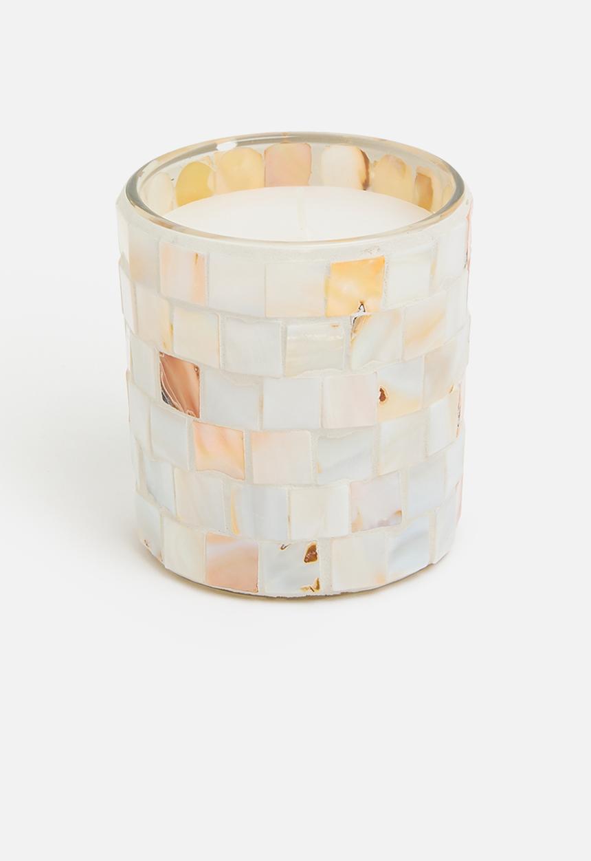 H&S - Shell inlay scented candle  - natural