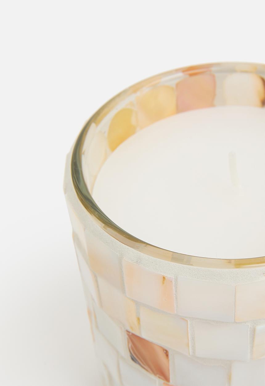 H&S - Shell inlay scented candle  - natural