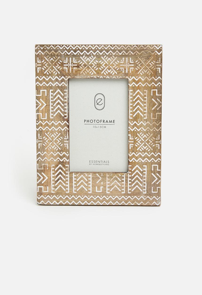 H&S - Chevron carved frame - natural