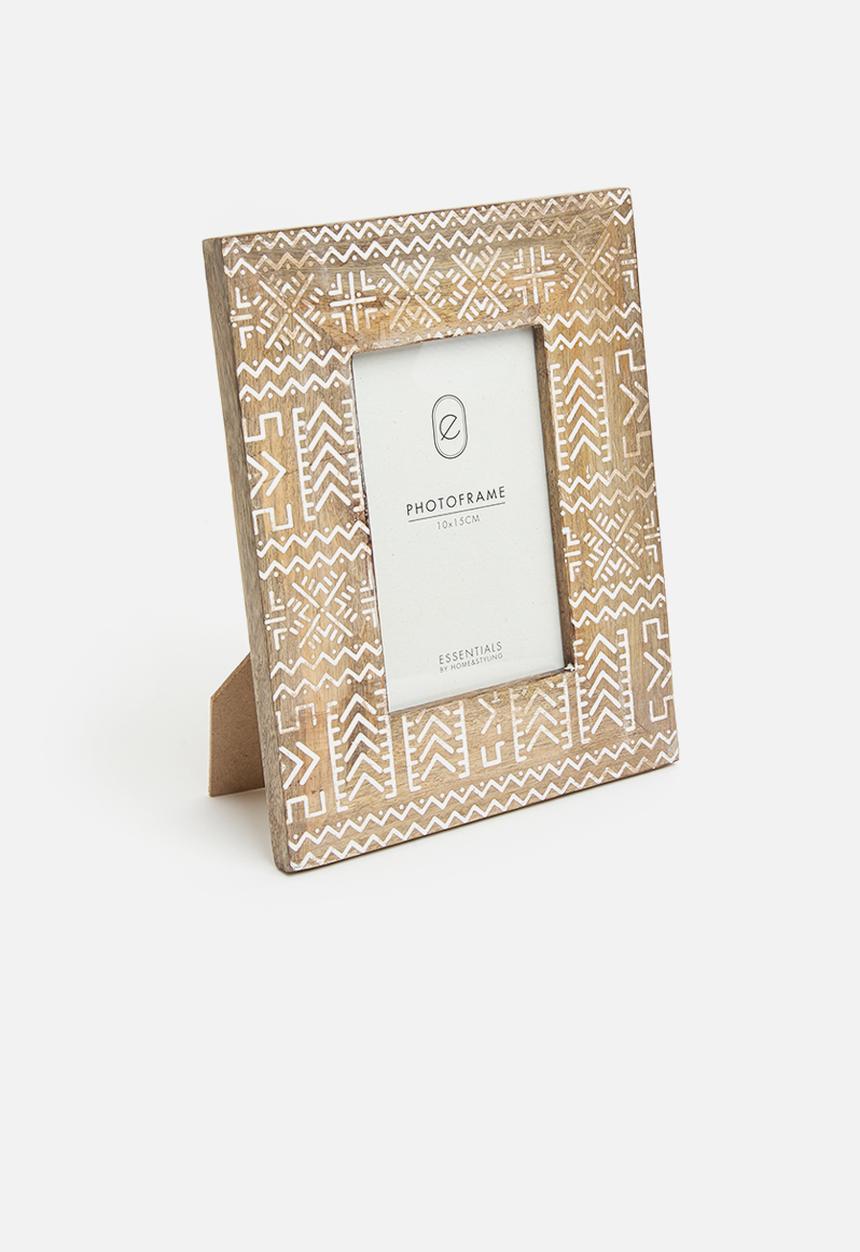 H&S - Chevron carved frame - natural