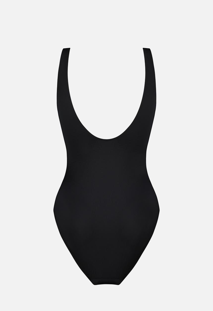 Hunkemoller - Shell mesh shaping swimsuit - nero