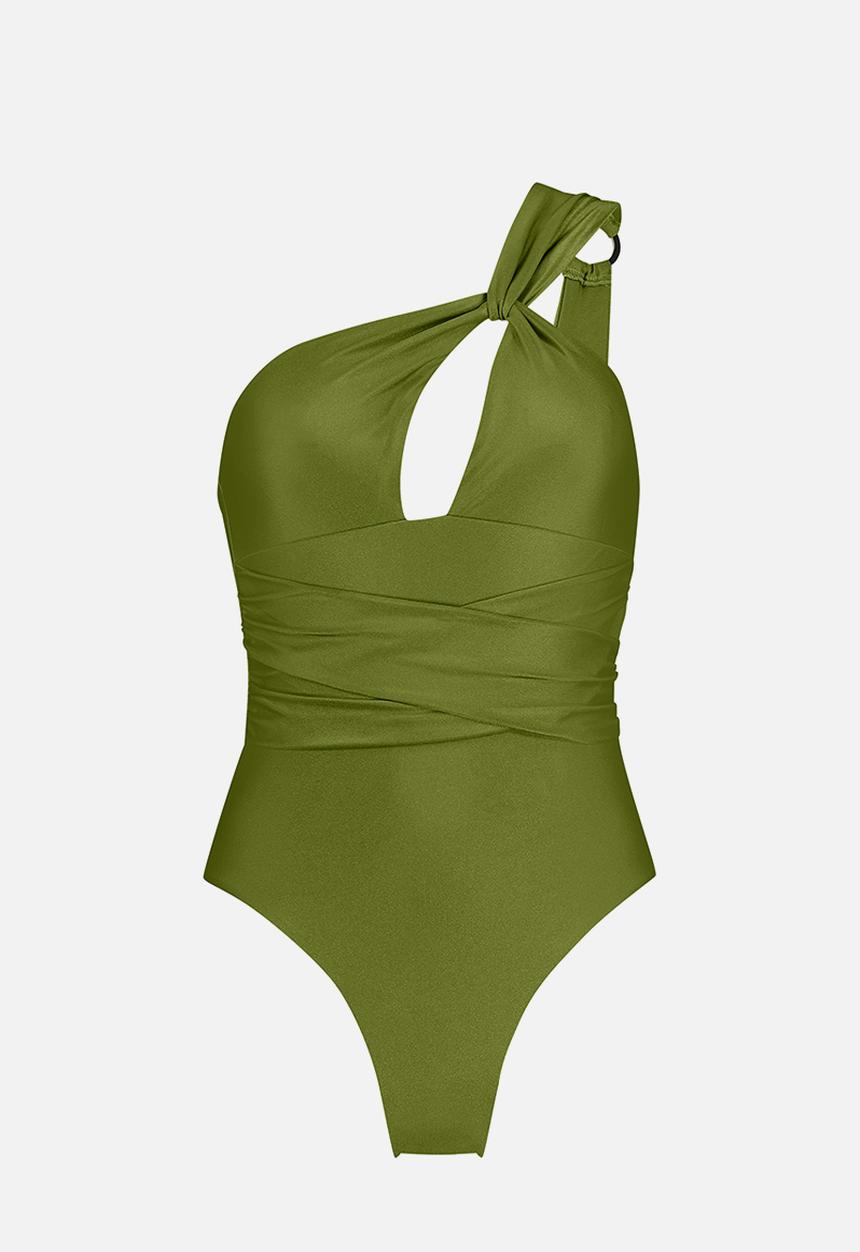 Hunkemoller - Holbox Shine swimsuit - calla green