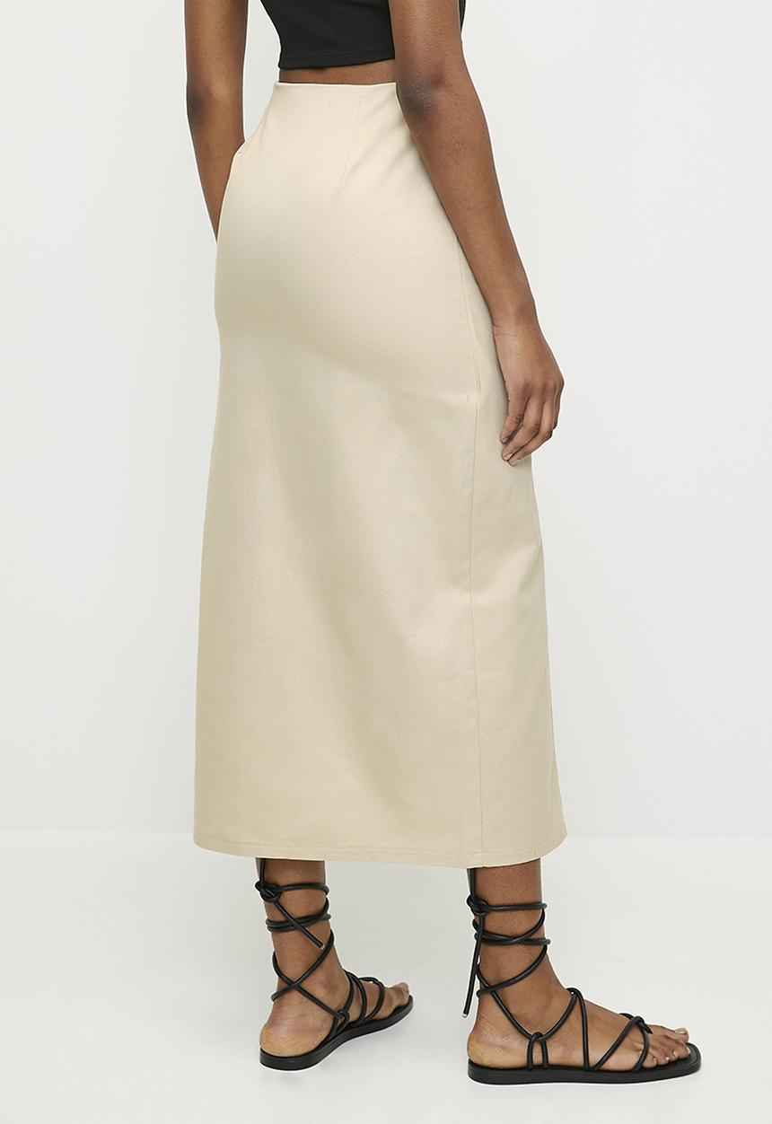 Superbalist - Twill wrap skirt - stone