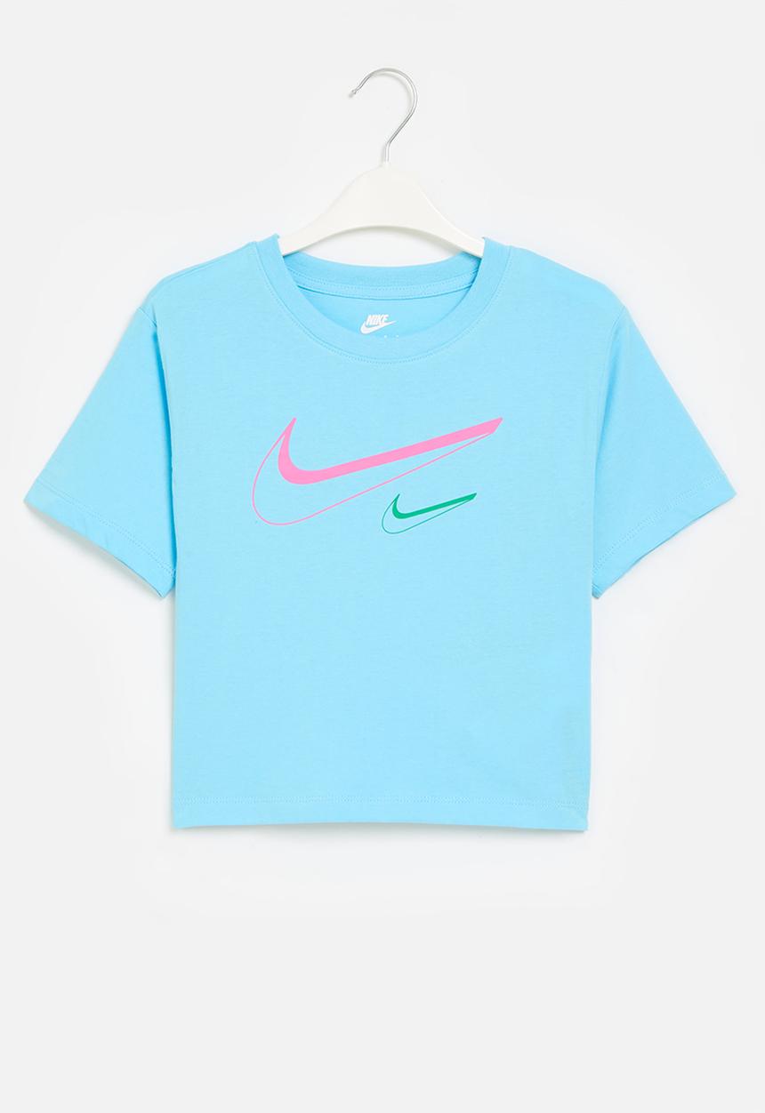 Nike - Nkg swoosh logo boxy tee - aquarius blue