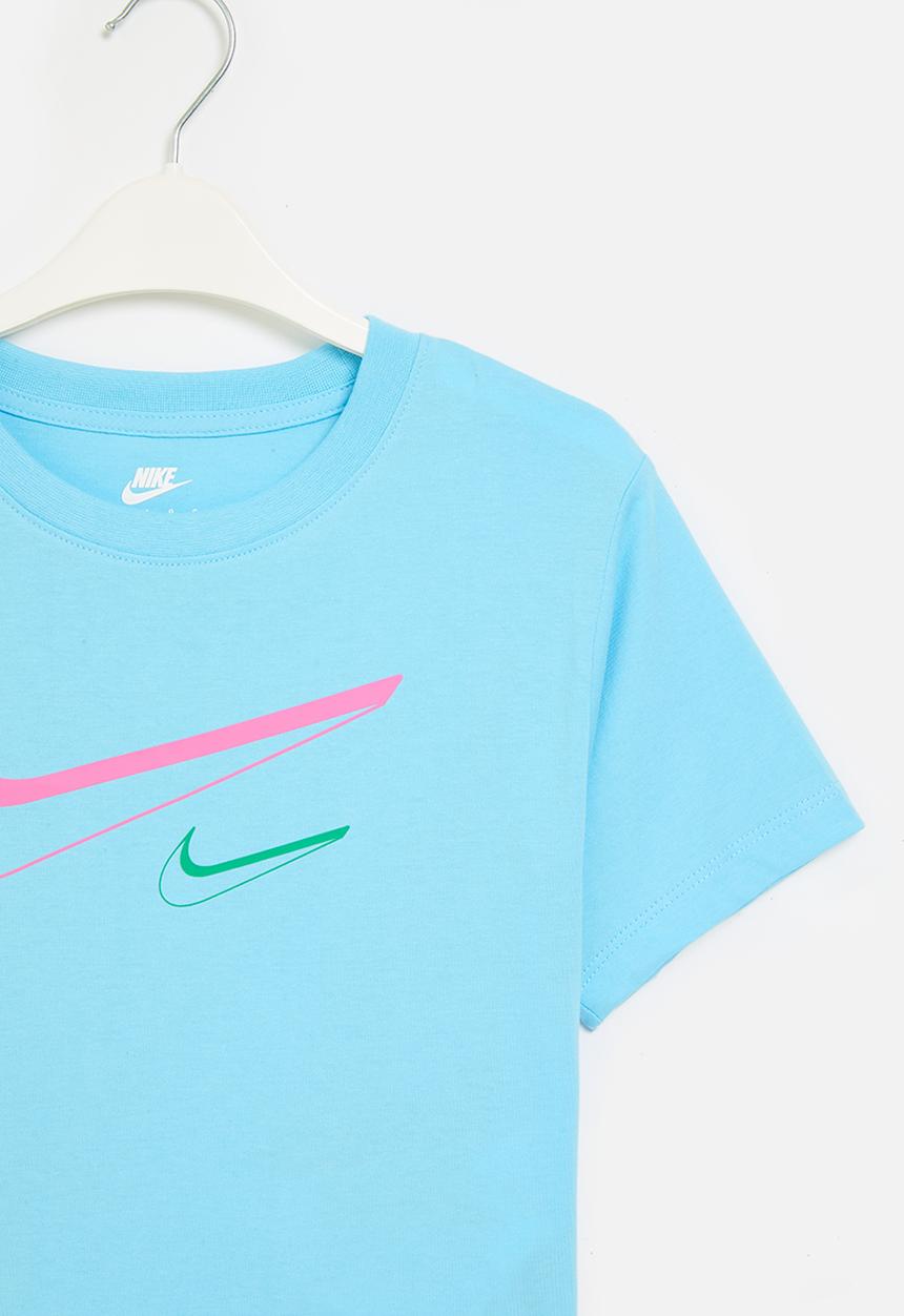 Nike - Nkg swoosh logo boxy tee - aquarius blue