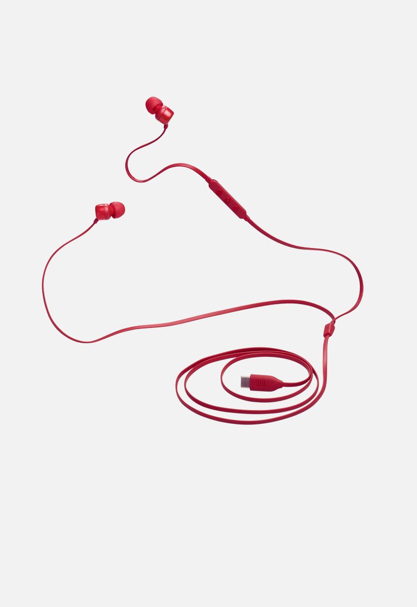 JBL - JBLT310CRED USB Type-C In-ear Headphones - Red 