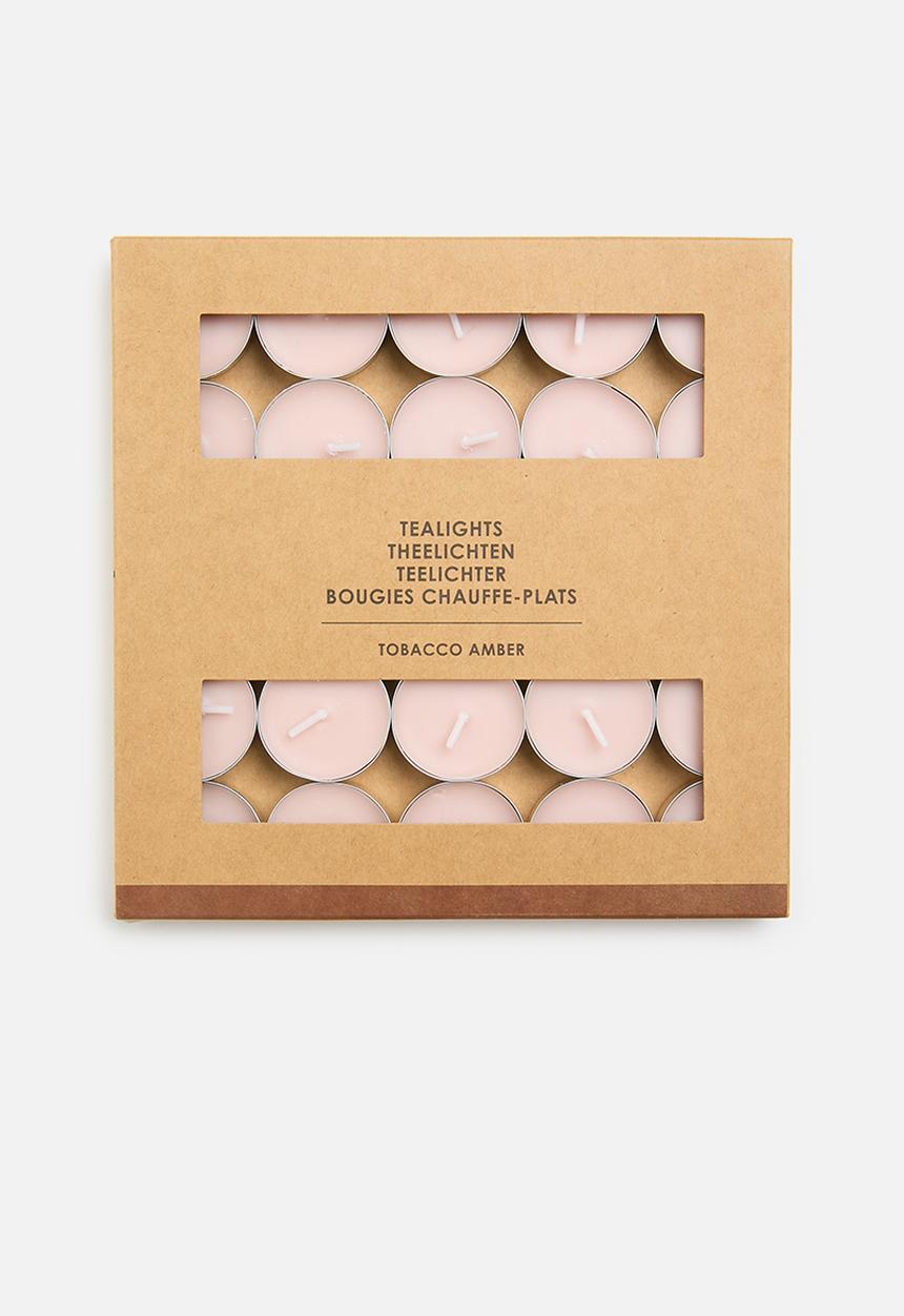 H&S - Lux scented tealight candles - tobacco amber