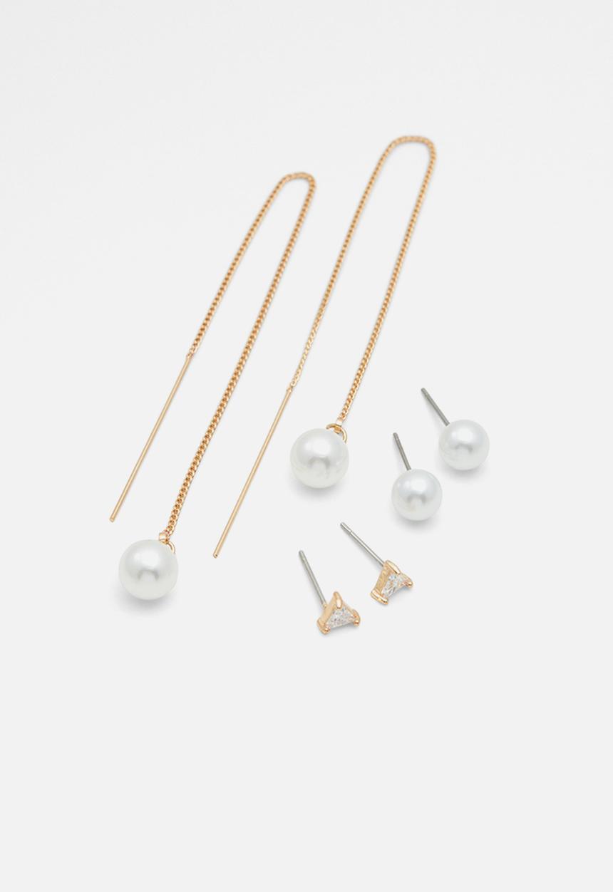 ALDO - Pearlpop earring set - gold