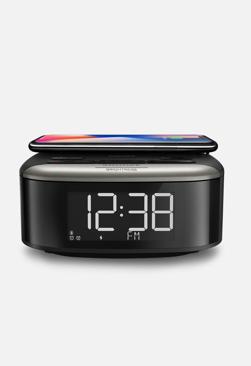 Philips - QI Charge bt clock radio - Black
