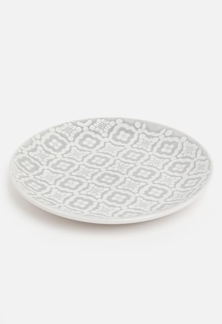 Sixth Floor - Loco dinner plate set of 4 - Grey