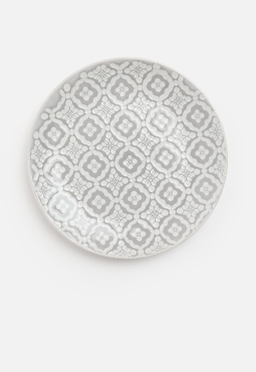 Sixth Floor - Loco dinner plate set of 4 - Grey