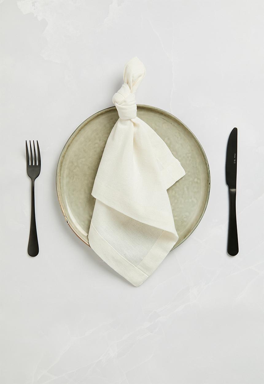 Excellent Houseware - Amani Napkin Set - Ivory
