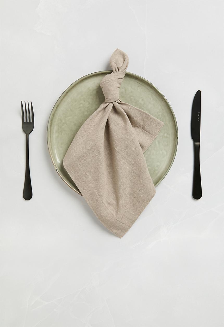 Excellent Houseware - Amani Napkin Set - Taupe