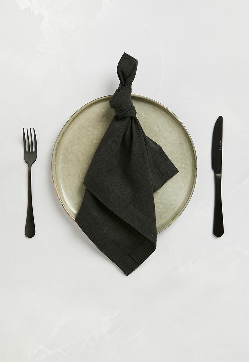 Excellent Houseware - Amani Napkin Set - Black