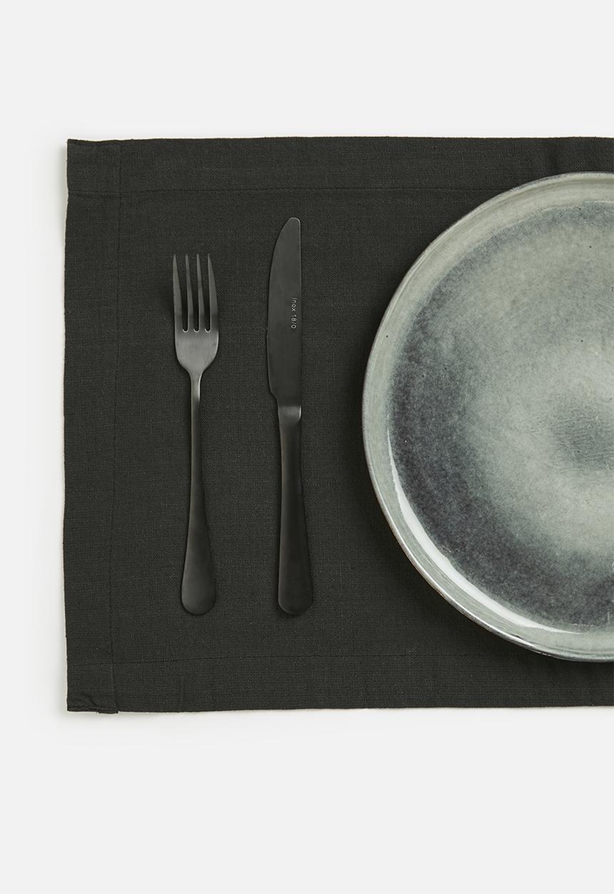 Excellent Houseware - Amani placemat set - black 