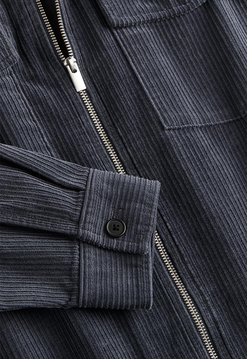 H&M - Regular fit corduroy overshirt - blue