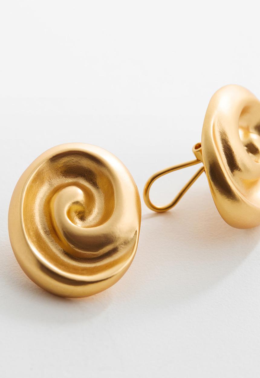 MANGO - Earings agata - gold