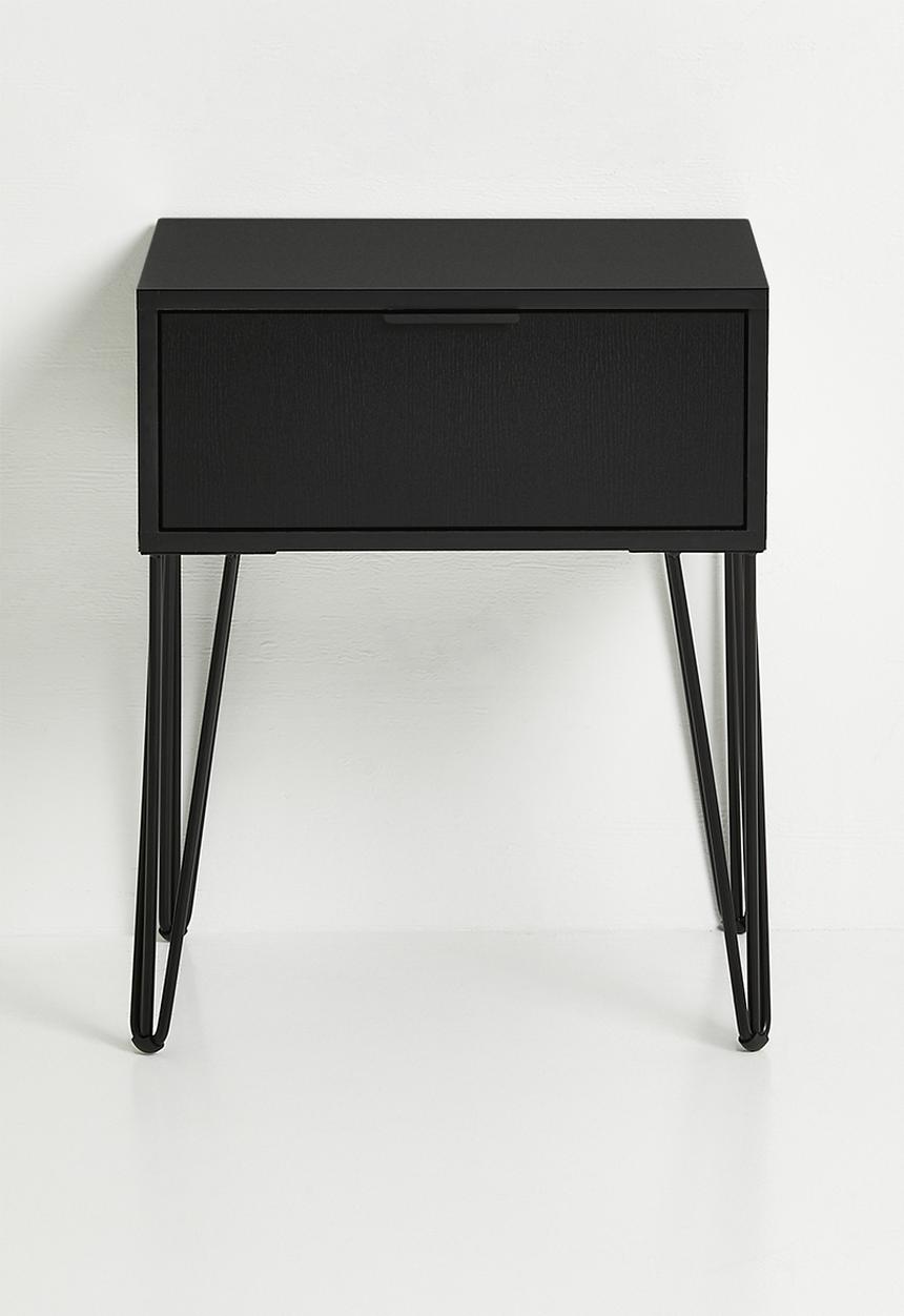 Me&Co - Lucca Bedside Cabinet - Black