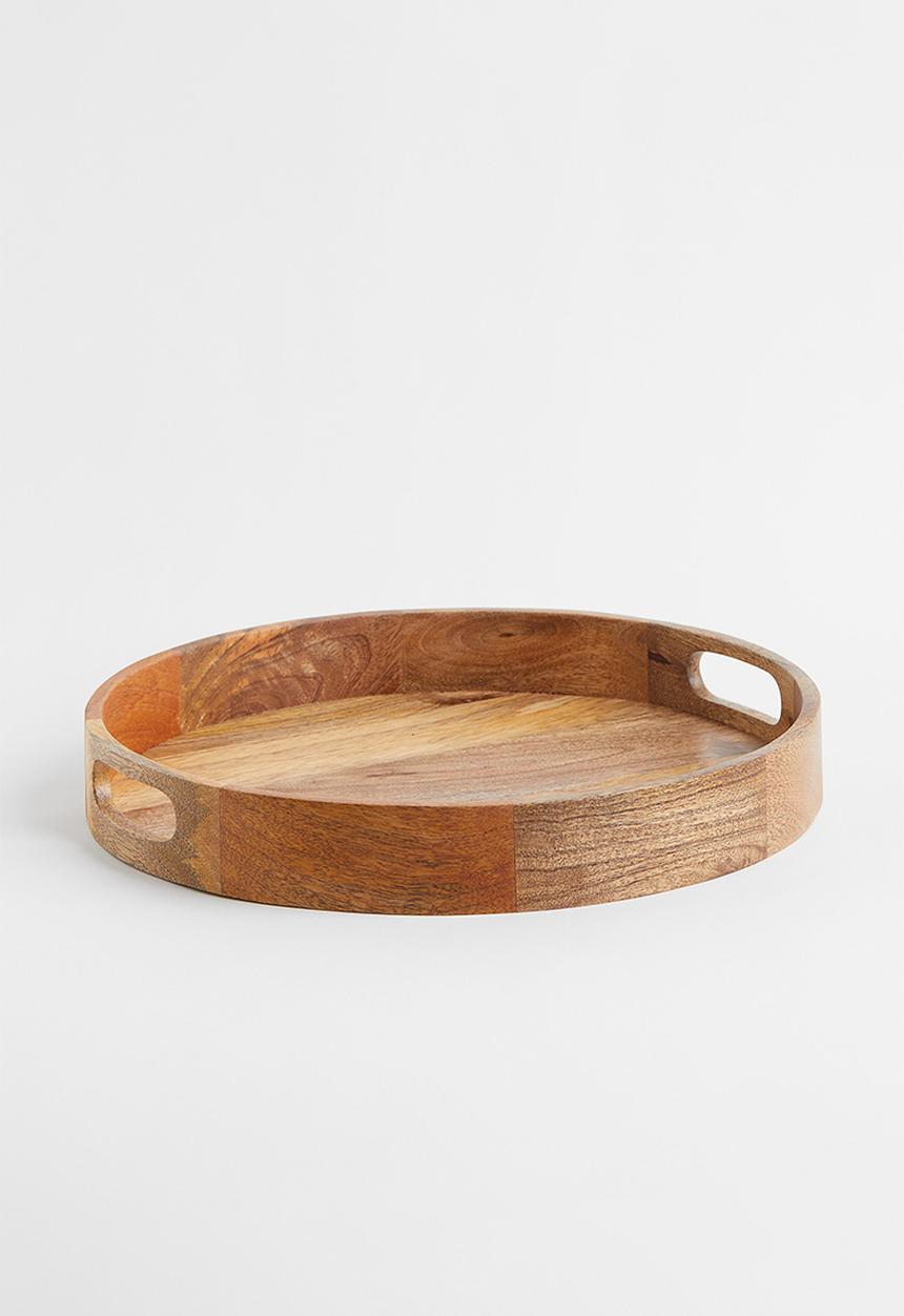H&M - Wooden tray - brown