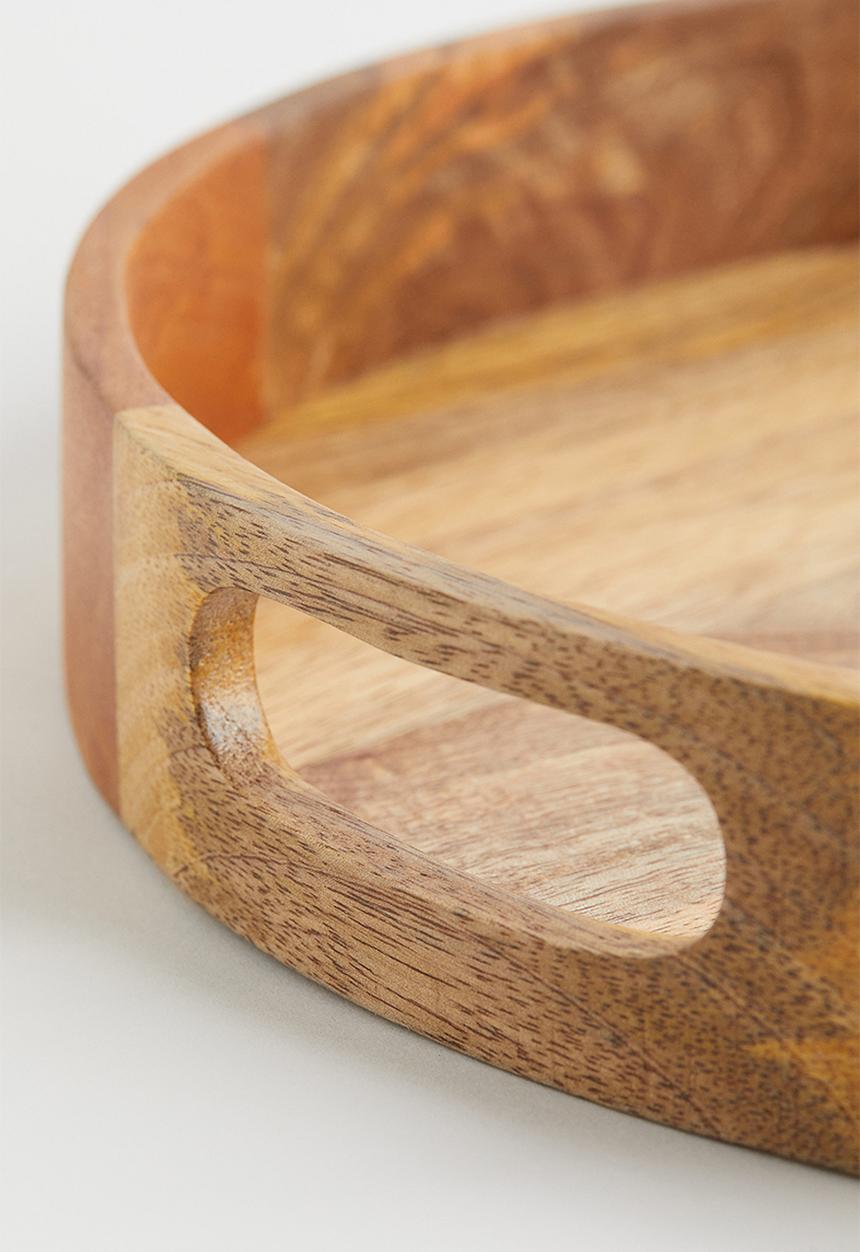 H&M - Wooden tray - brown