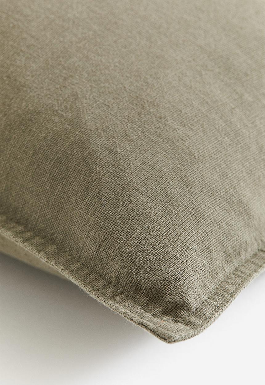 H&M - Linen-blend cushion cover - green