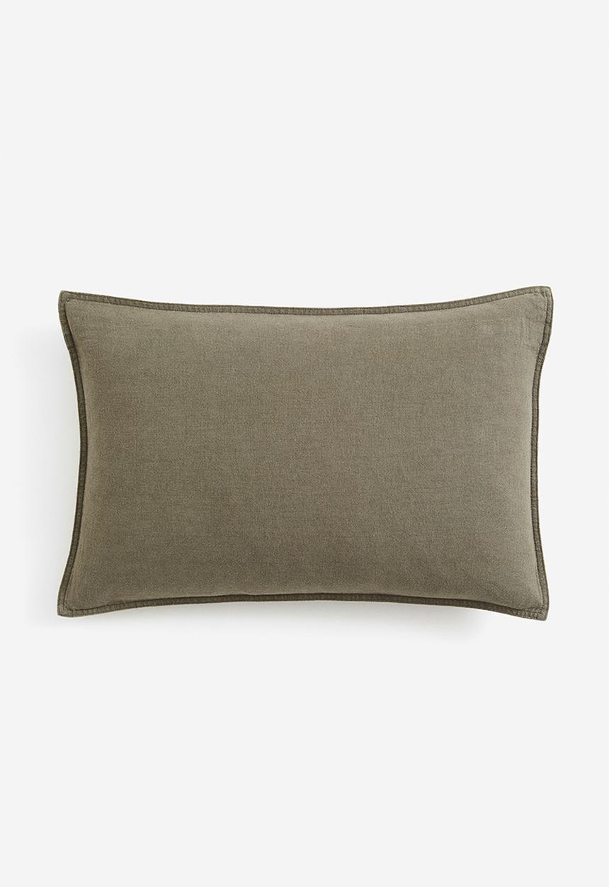 H&M - Linen-blend cushion cover - green
