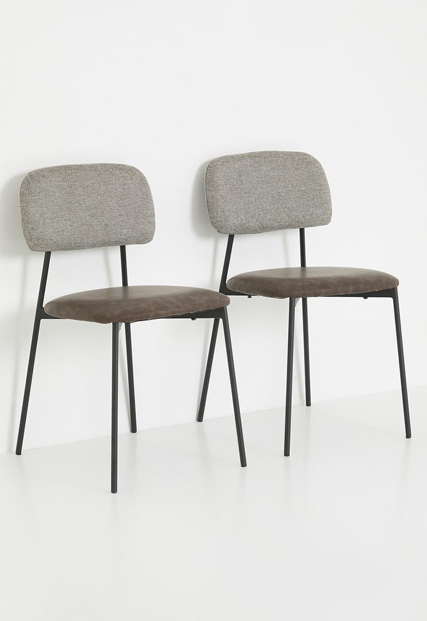 Sixth Floor - Jetson dining chair set of 2-Charcoal